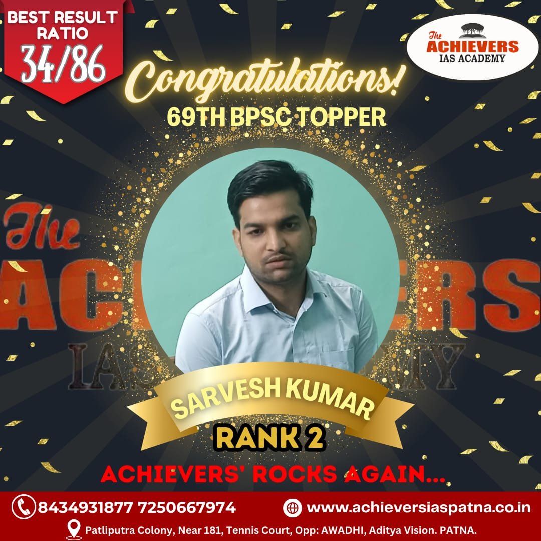 Best BPSC Coaching in Patna | UPSC Coaching in Patna | Achievers IAS